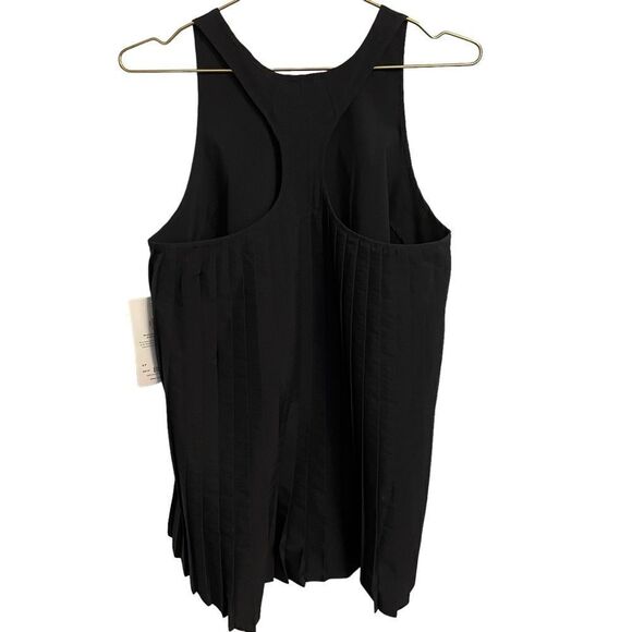 Athleta Black Sojourn Tank Top Oversized With Pleated Back Size SP NEW - Picture 5 of 8